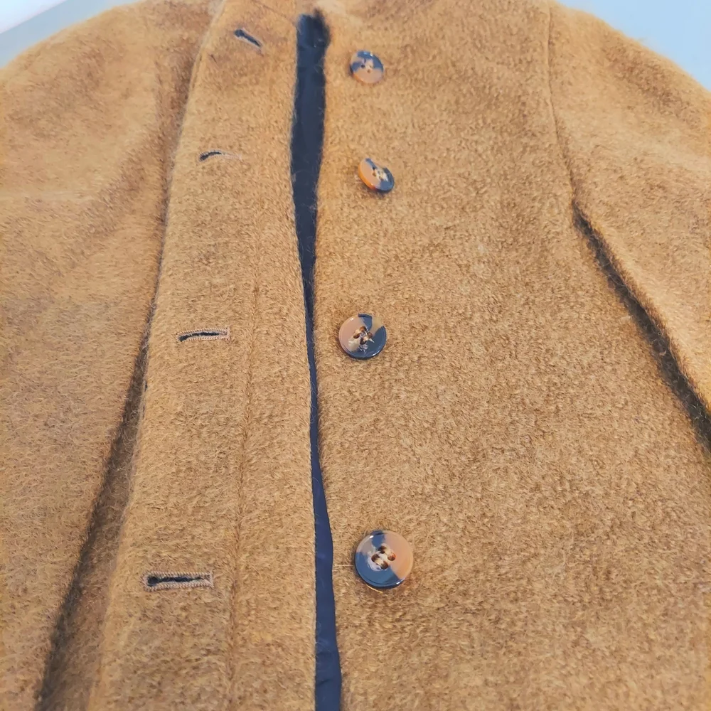 Zara Woman Camel Mohair Cape - Picture 4 of 6